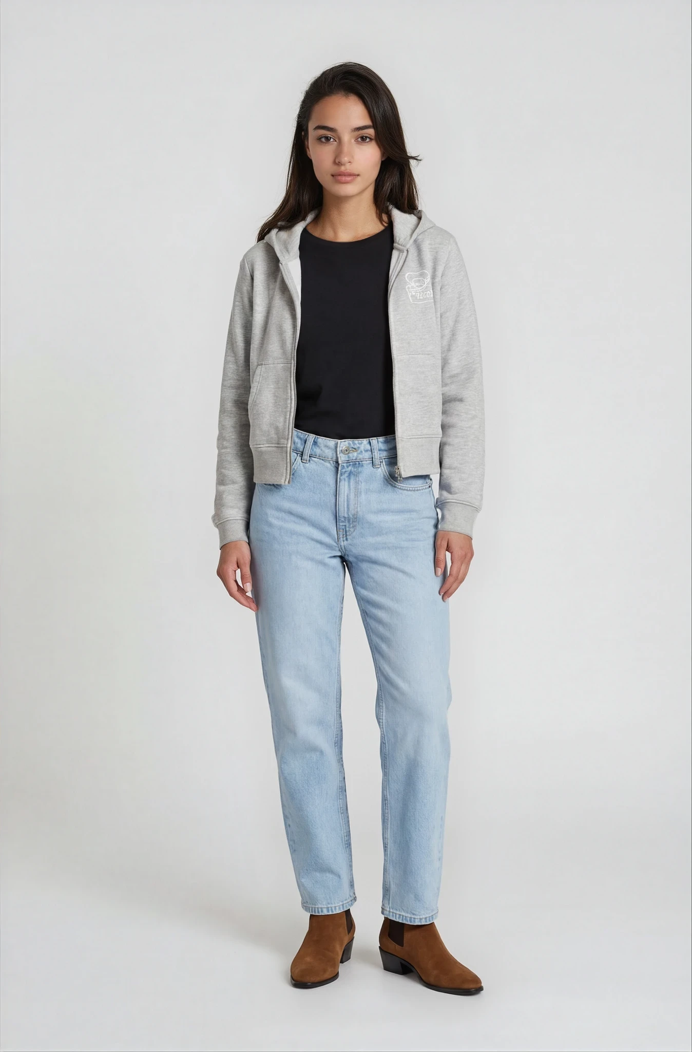 Zip Up Fleece Hoodie