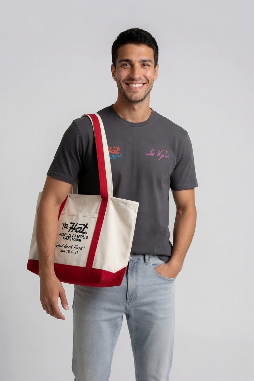 Canvas Tote Bag - Red